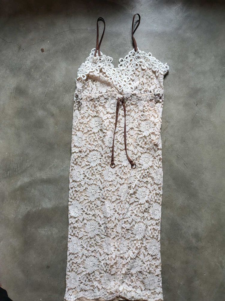 Lace Overlay Dress