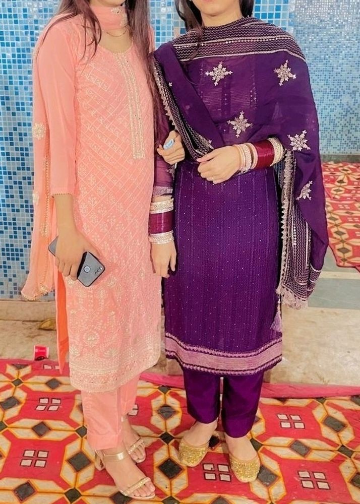 🎉Three Piece Elegant Kurta Trouser 💖