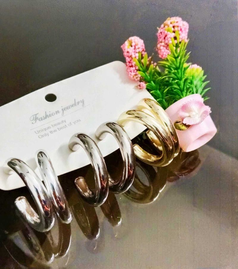 💛CHUNKY HALF LOOP EARRINGS💛