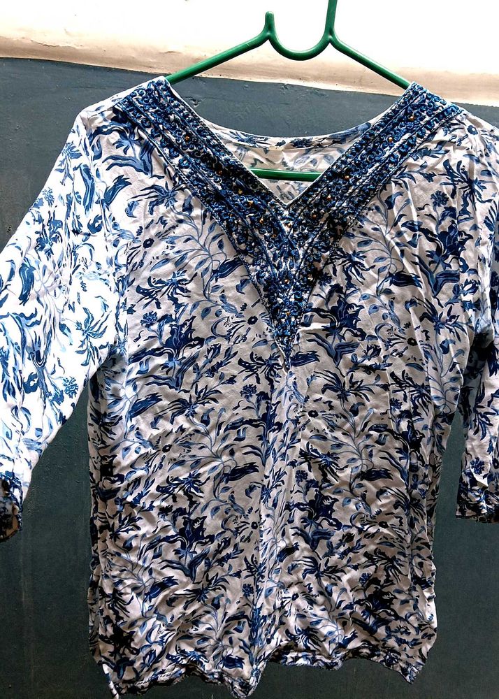 Floral Print Tunic Top