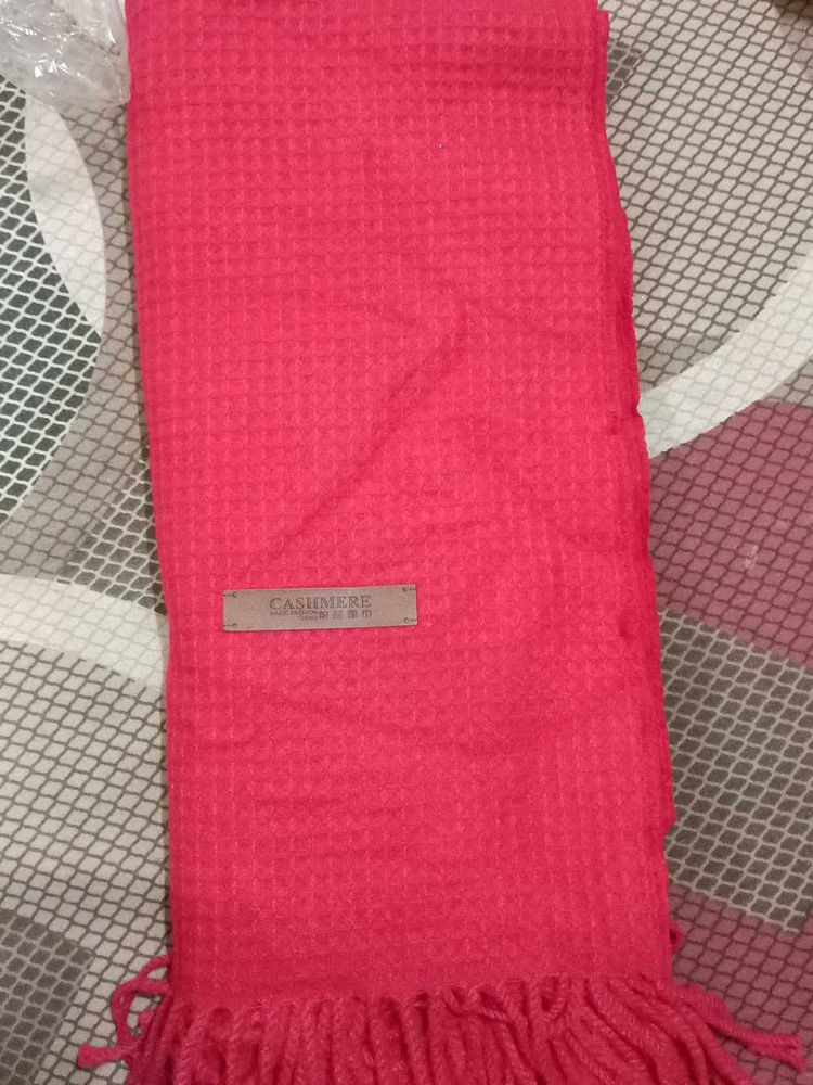 red Cashmere stole