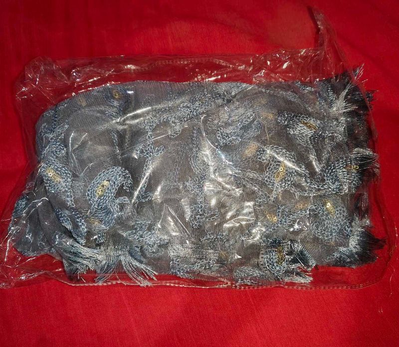 🆕 Elegant Embroidery Grey Dupatta