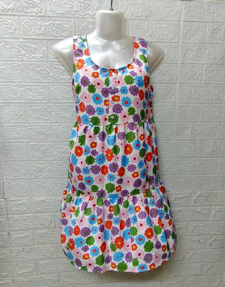 Floral Printed White Dress