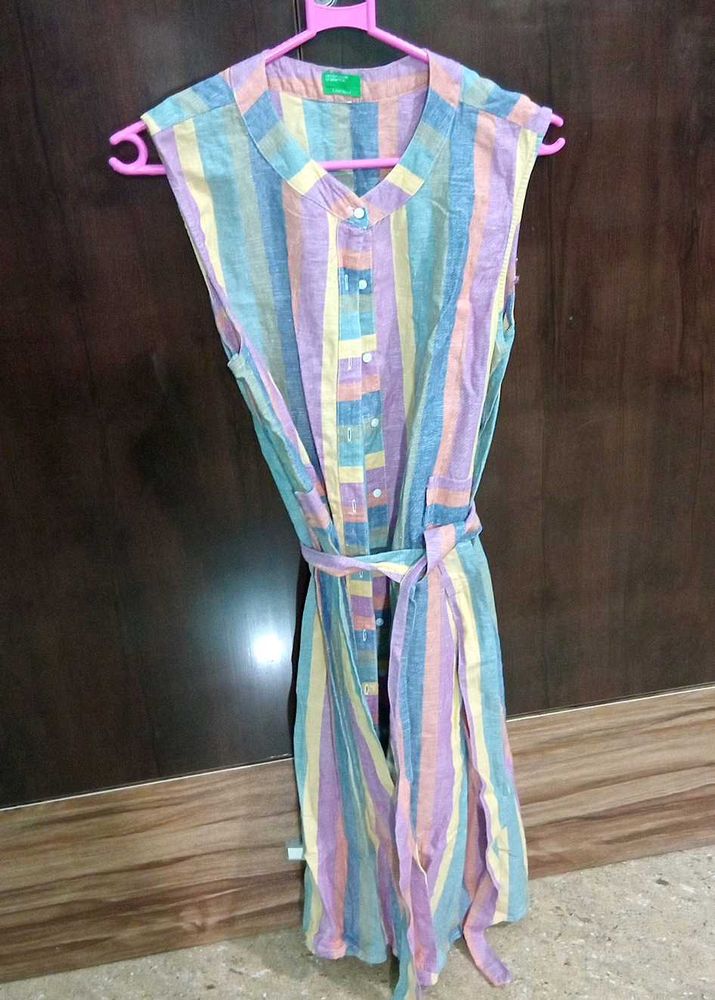 Muted Colored Linen Dress