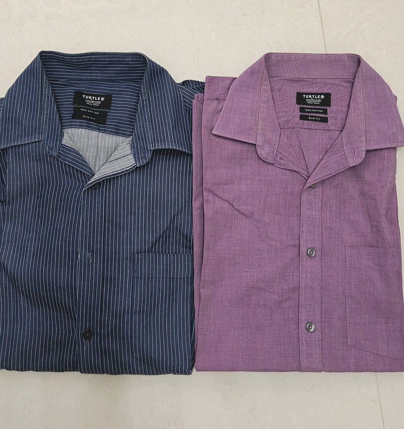 Turtle Brand Full Sleeve Shirt Set Of 2