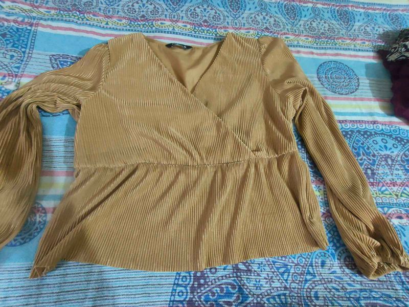 Stylish Tan Colour Partywear Top