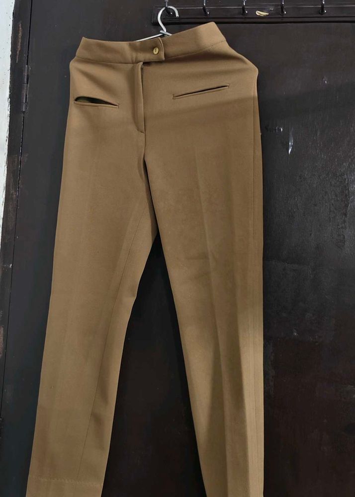 Brown Straight Leg Pants