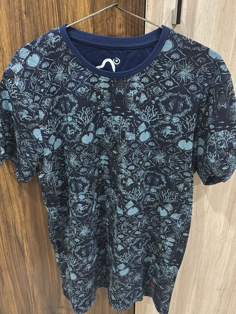 Patterned Navy T-Shirt