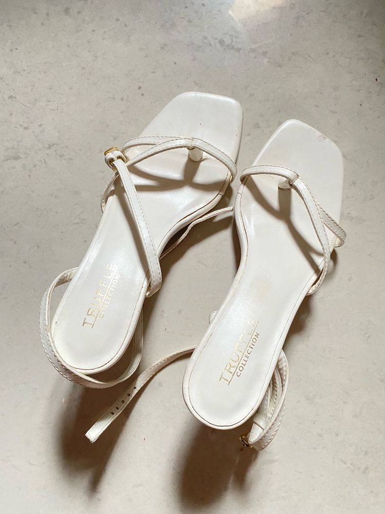 ✨ Truffle Collection Elegant White Heels