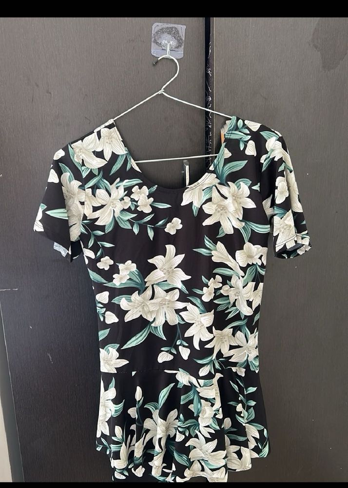 Floral Print SwimSuit with builtin Shorts