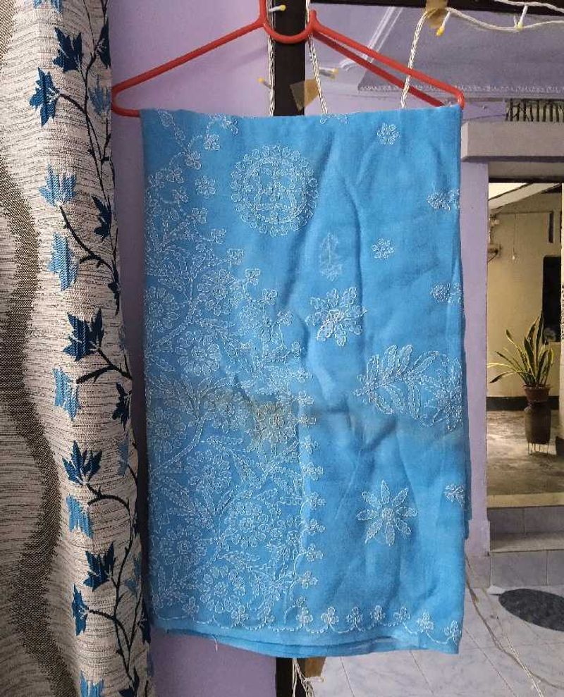 Chikankari Work Saree Old