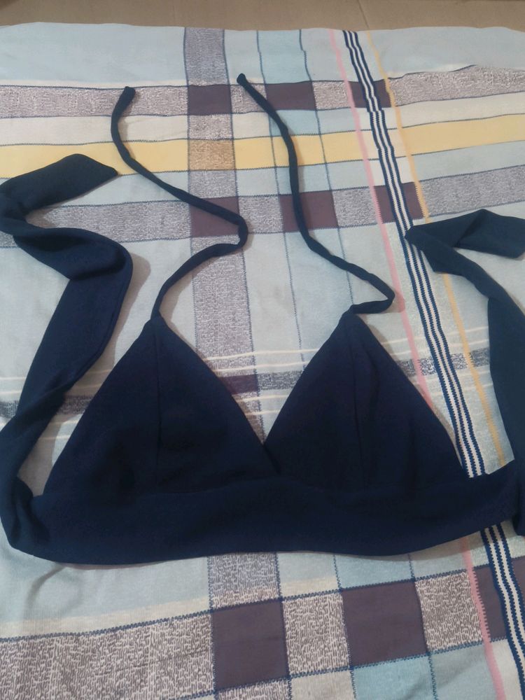 Navy Blue Bikini Top