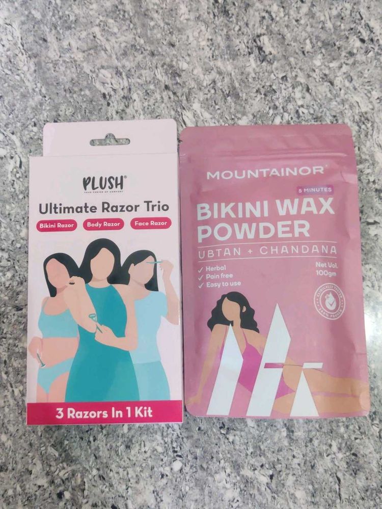 Plush Razor Trio &amp; Bikini Wax Powder