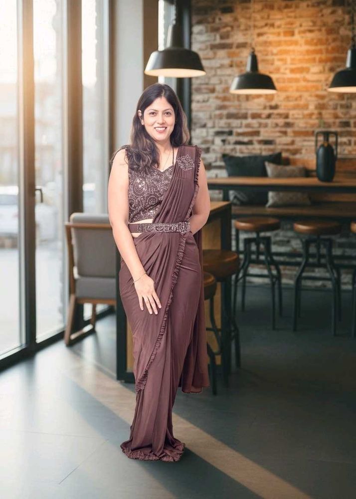 Elegant coffee colour Saree