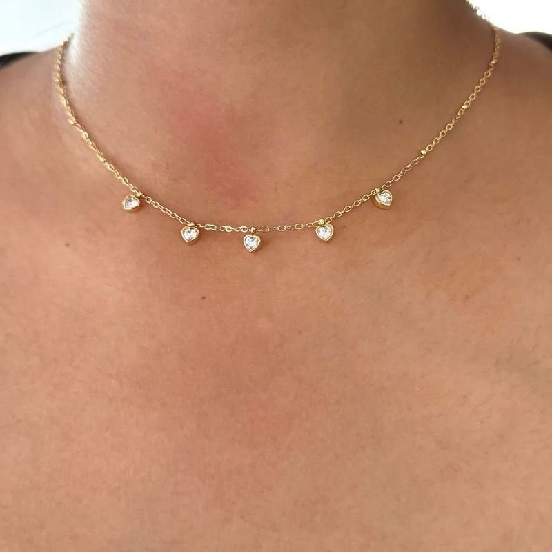 Millie Heart Charm Gold Necklace