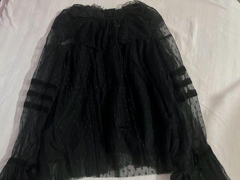 Black Sheer Top
