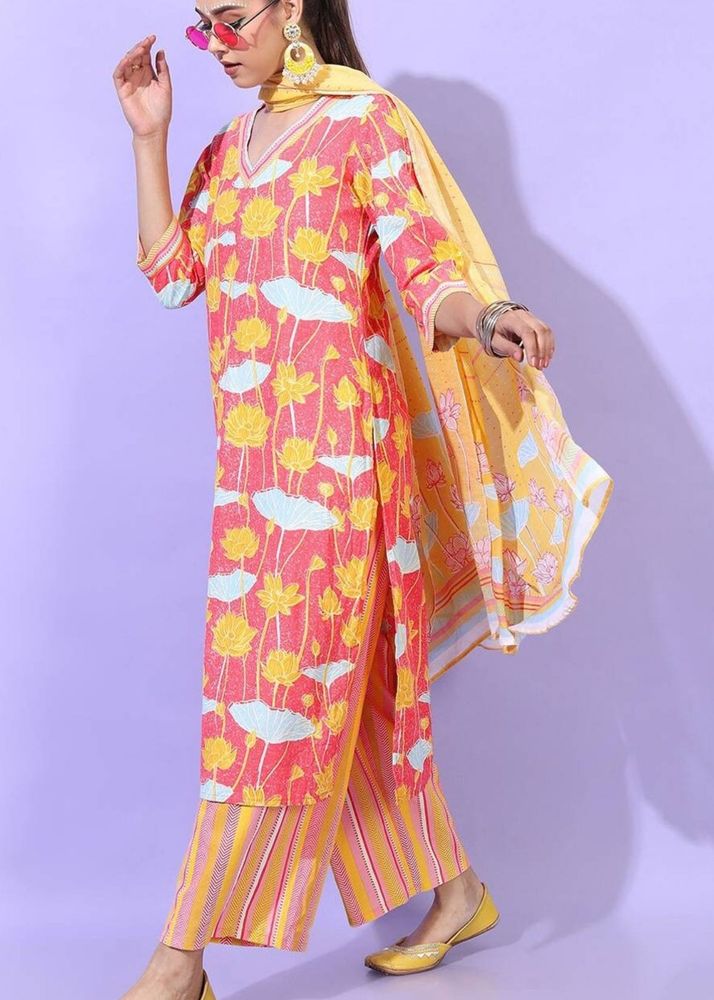 Floral Print Kurta Set