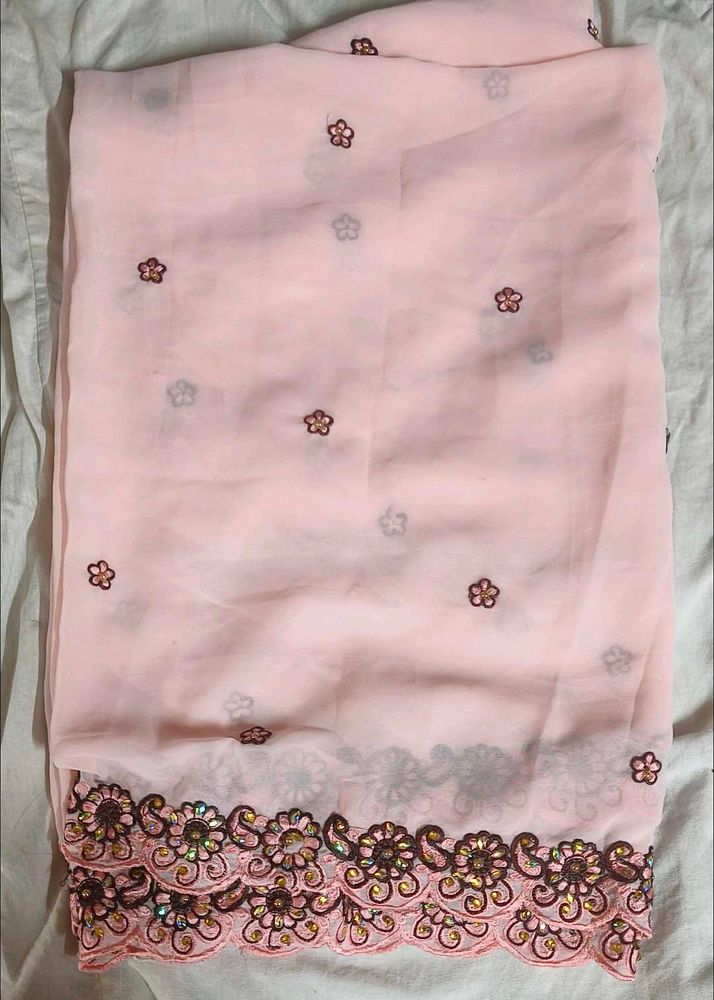 Beautiful Crystal Stone Pink Dress