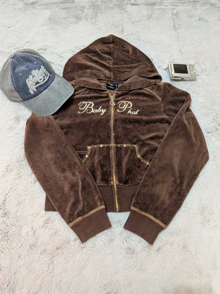 Y2K Baby phat Velour Zip up hoodie