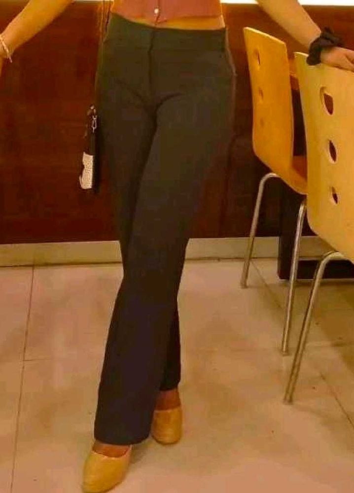 black flared/bootcut formal trousers