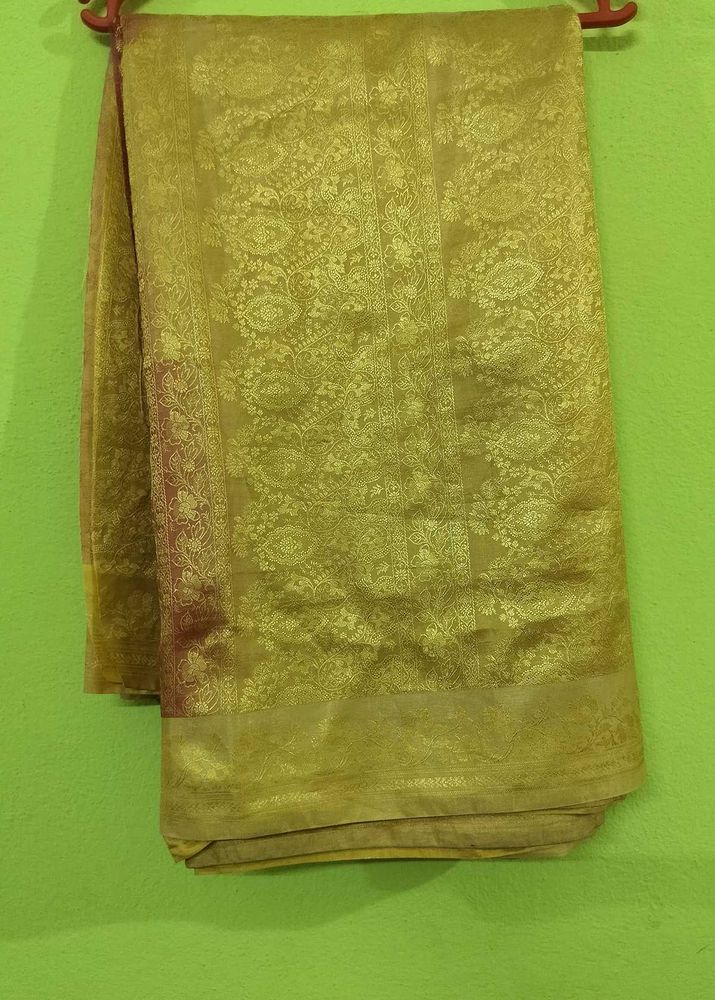 Full Sequins Saree With Banarasi Pallu and Border