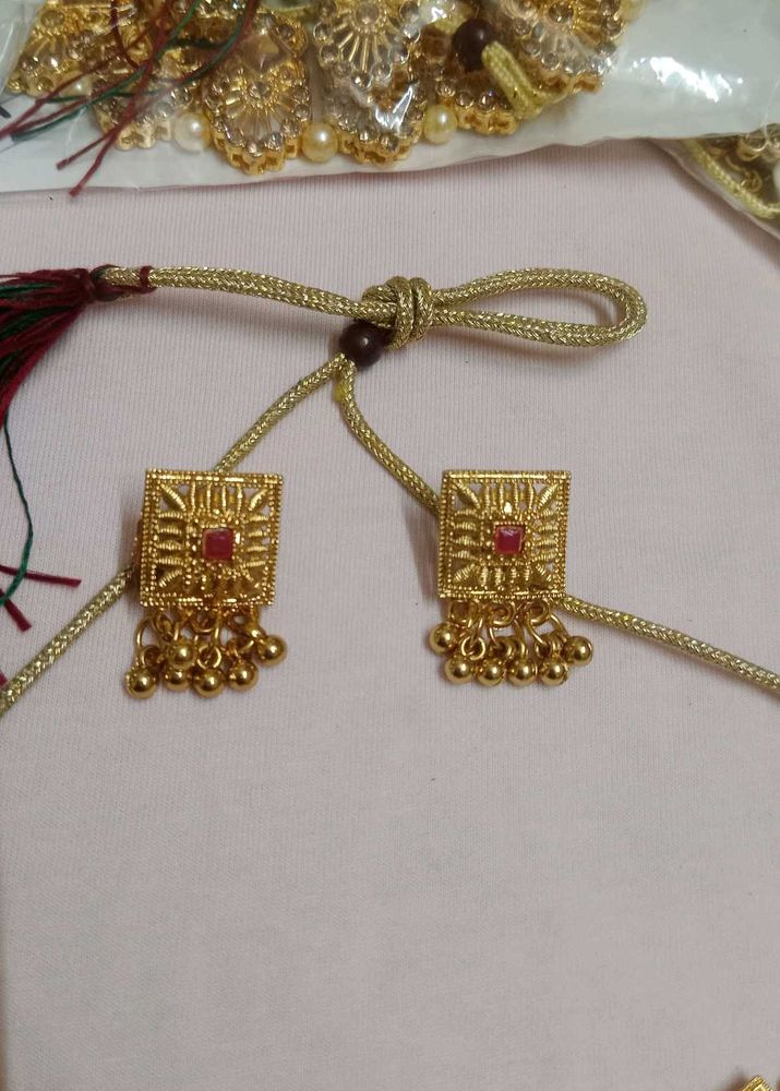 Gold Tone Indian Jewelry Set