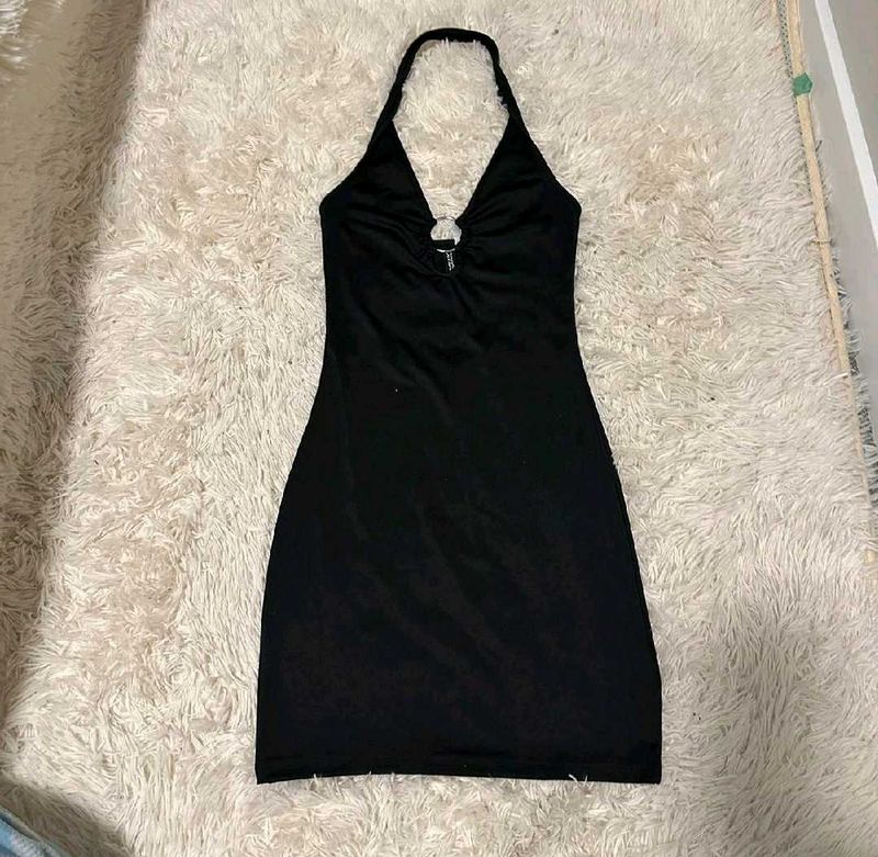 H&amp;M Black Halterneck Dress