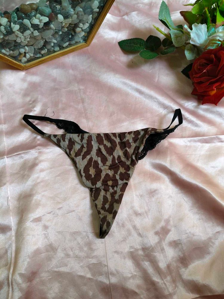 Leopard Print Thong