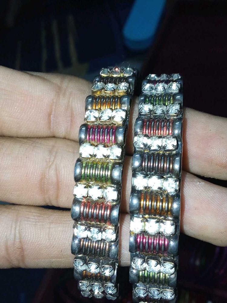 Vintage Rhinestone Bangle Set