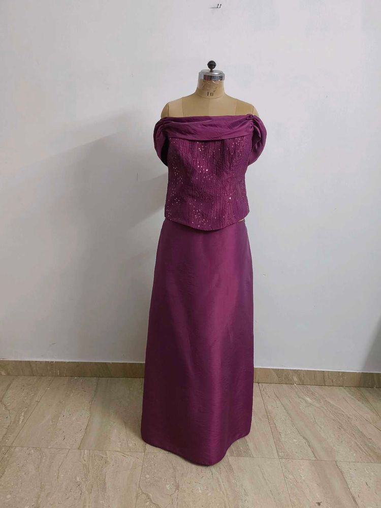 Elegant Purple Two-Piece Set