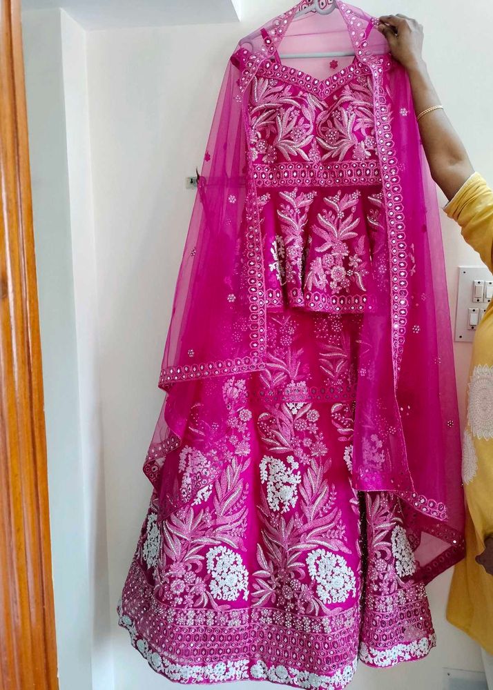 Hot Pink Bridal Lehenga