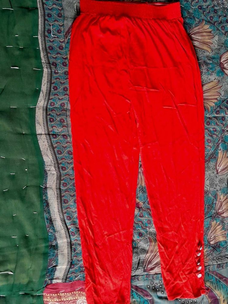 Red Velvet Leggings