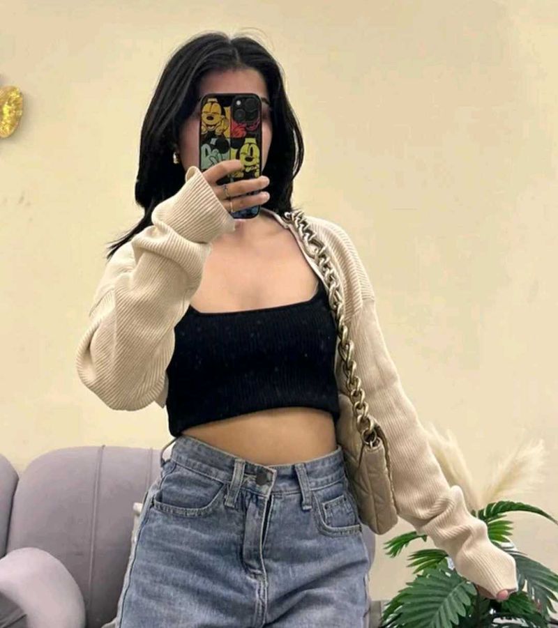 Beige Bolero Shrug