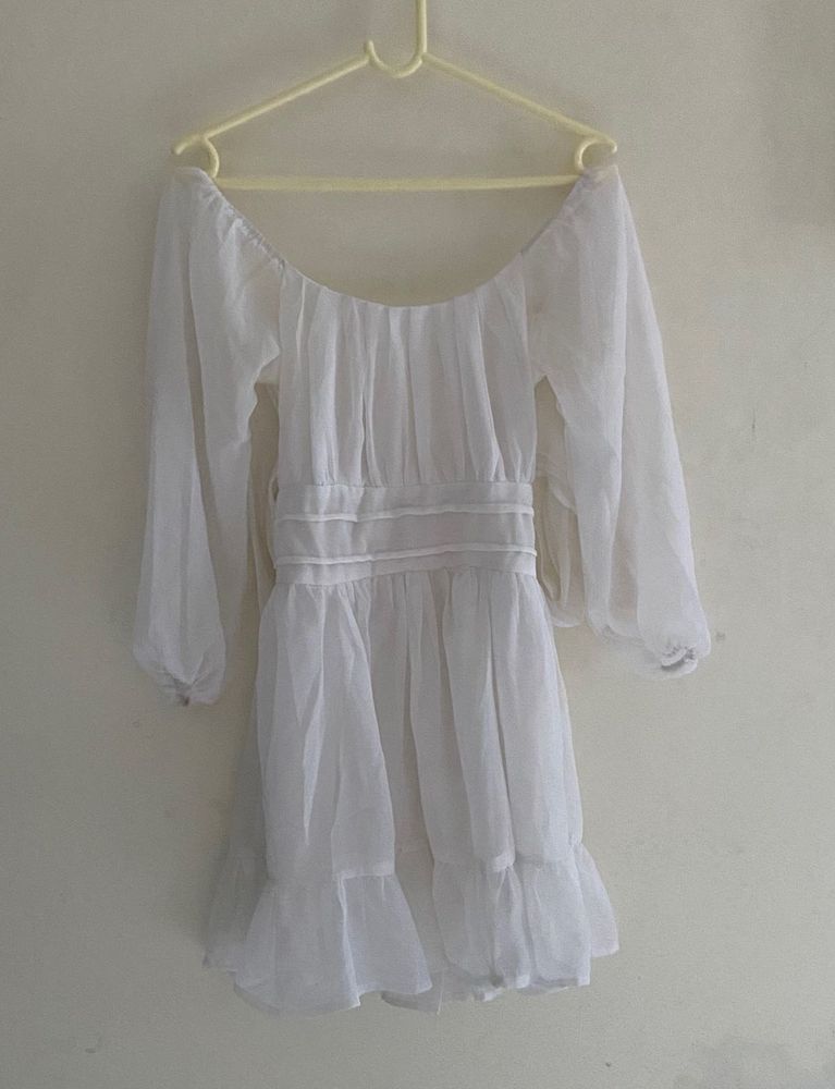 White Off-Shoulder Dress