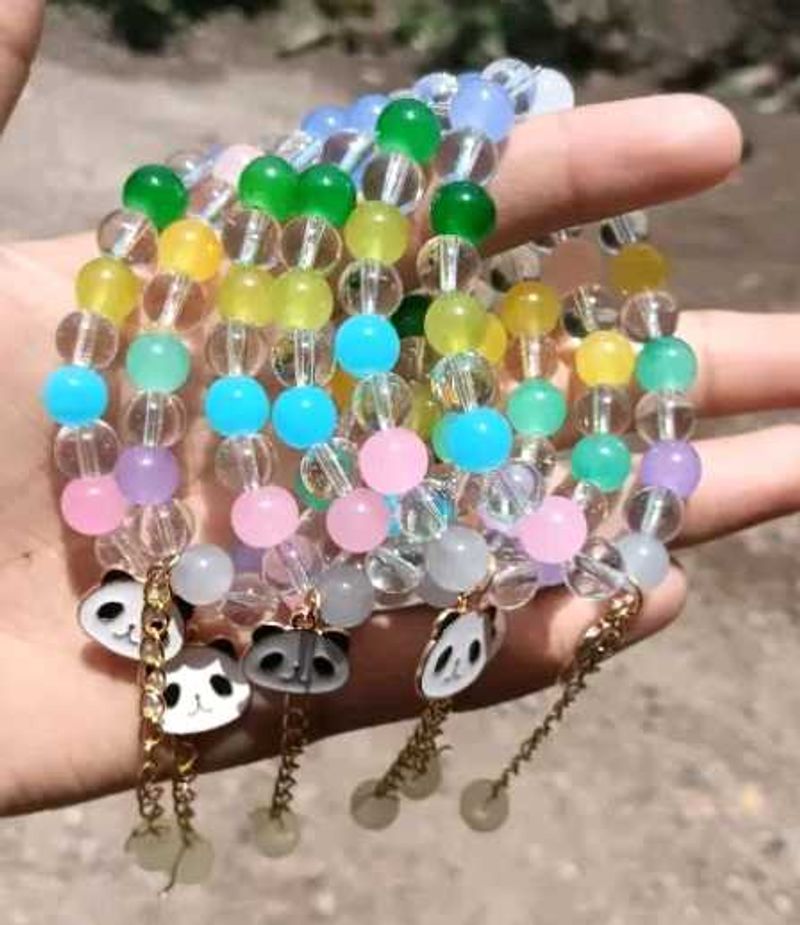 Pack Of 6 Panda Charm Bracelet