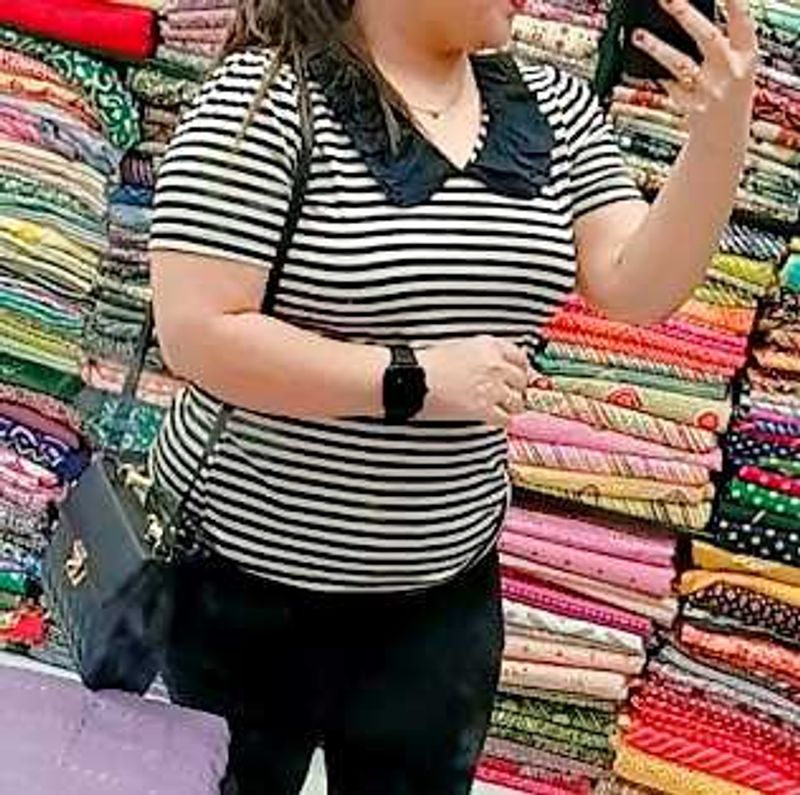 Black Nd White Strips Top