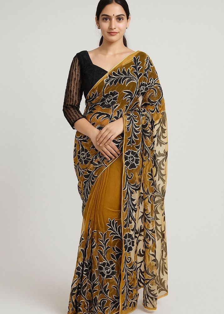 Black Sequence Work Saree (clearance Sale)