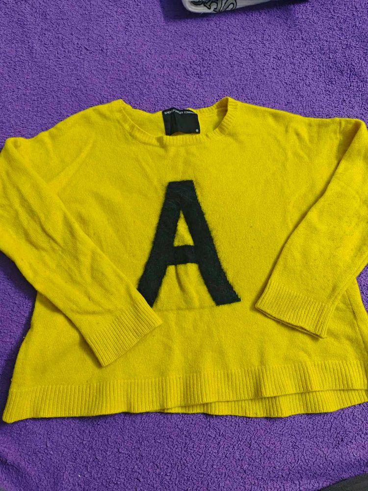 Yellow &#39;A&#39; Sweater
