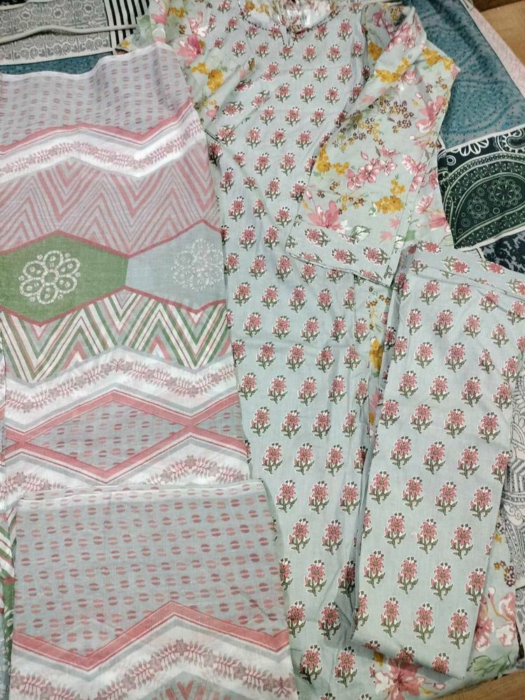 Pure Cotton Suit With Dupatta