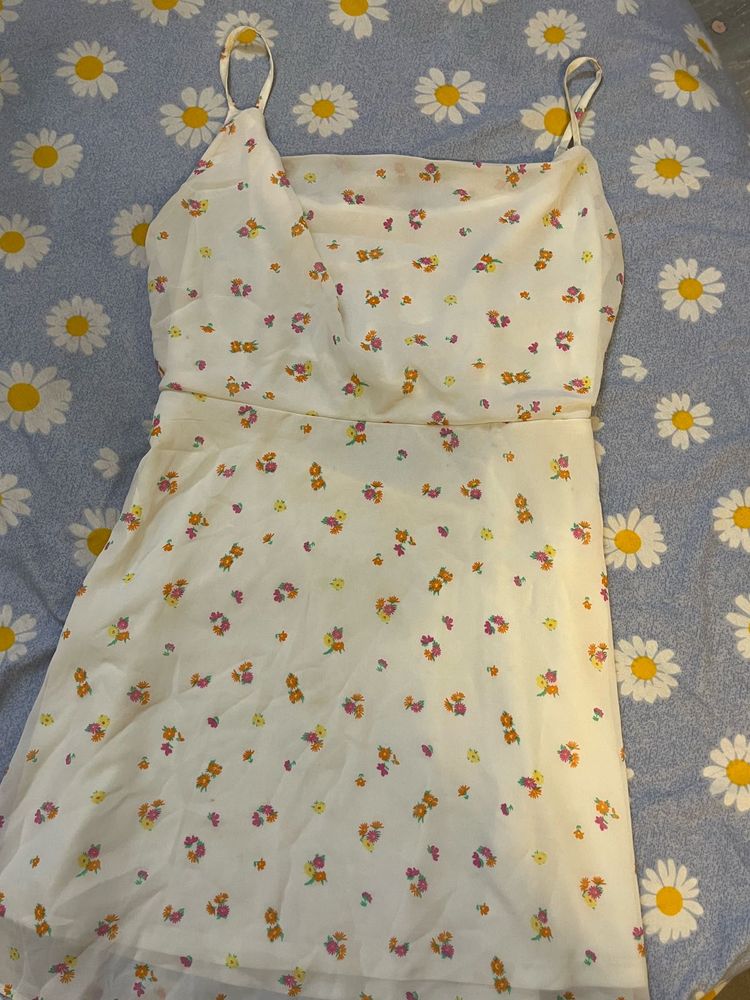 Floral Backless Dress