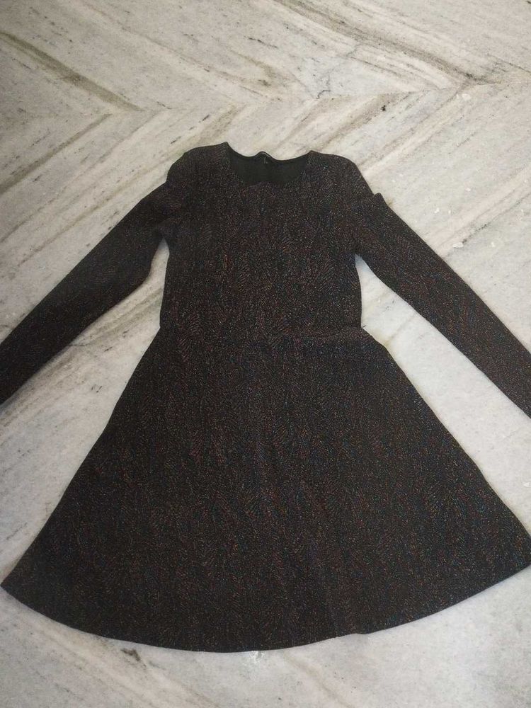 Sparkly Black Long Sleeve Dress
