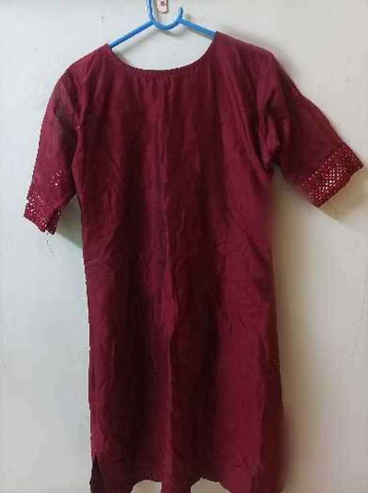 Maroon Ethnic Kurta