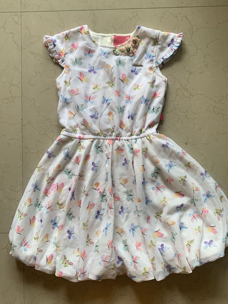 Butterfly Print Girls Dress 4-6 years
