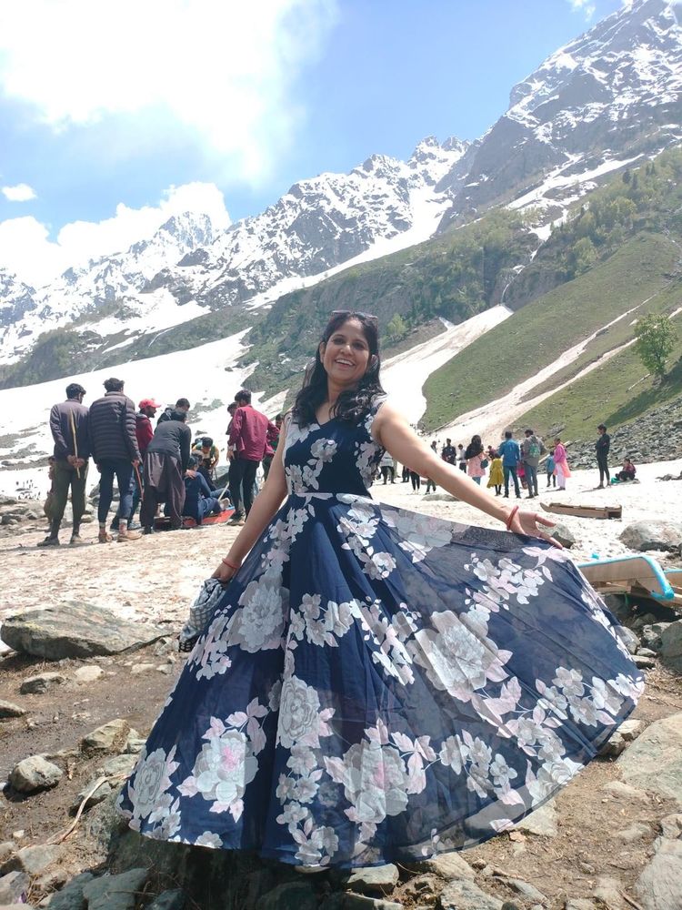 Navy Blue Floral Maxi Dress
