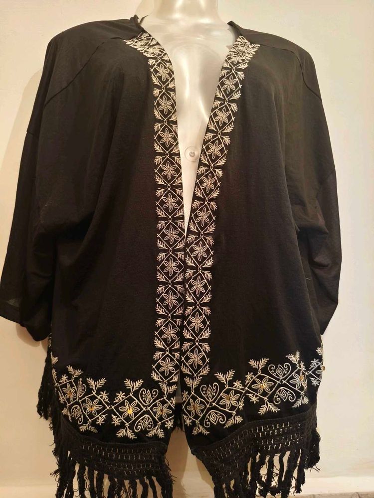 Boho Embroidered Kimono Combo