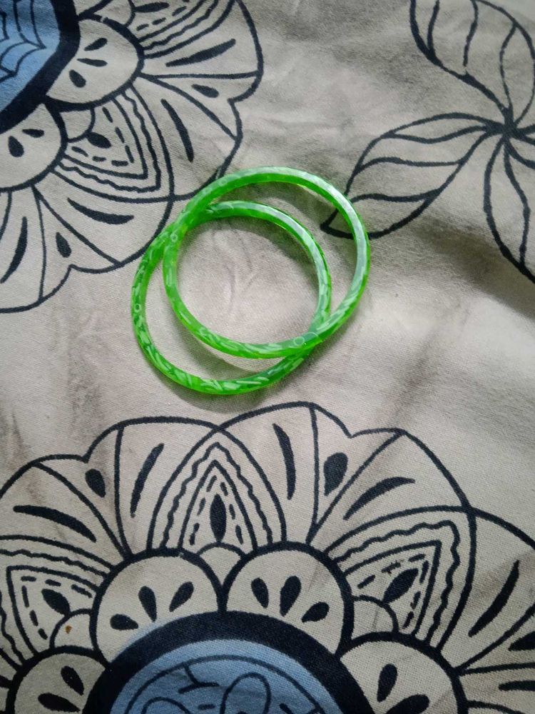 Green Bangles (Set of 2)