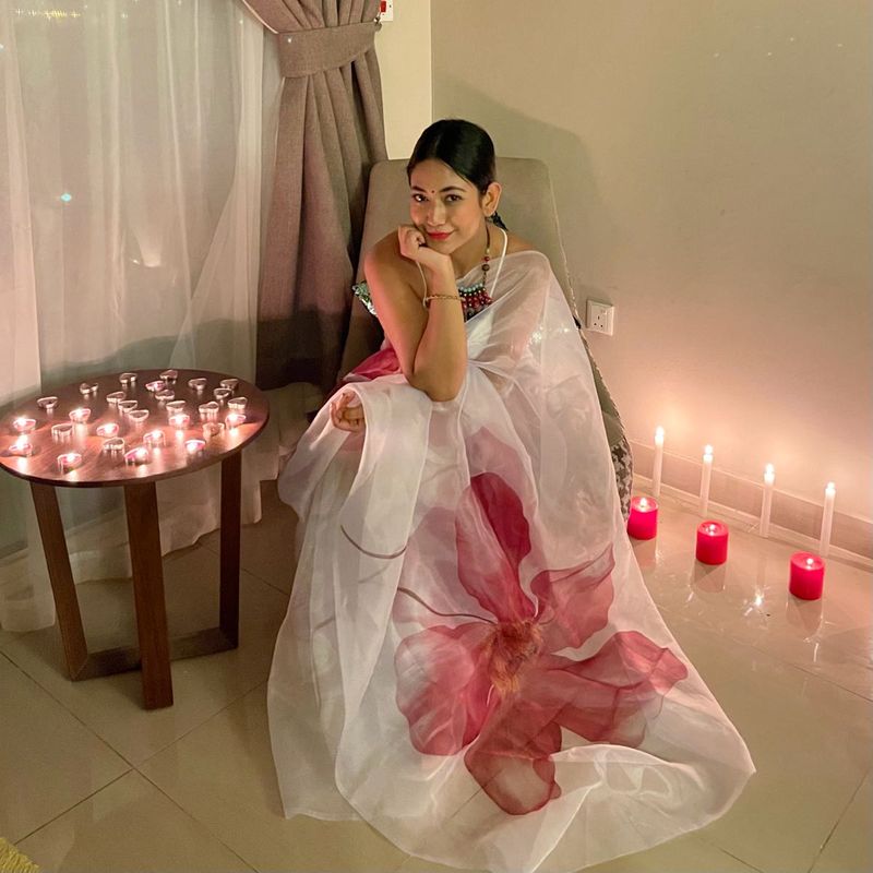 Elegant Floral Saree