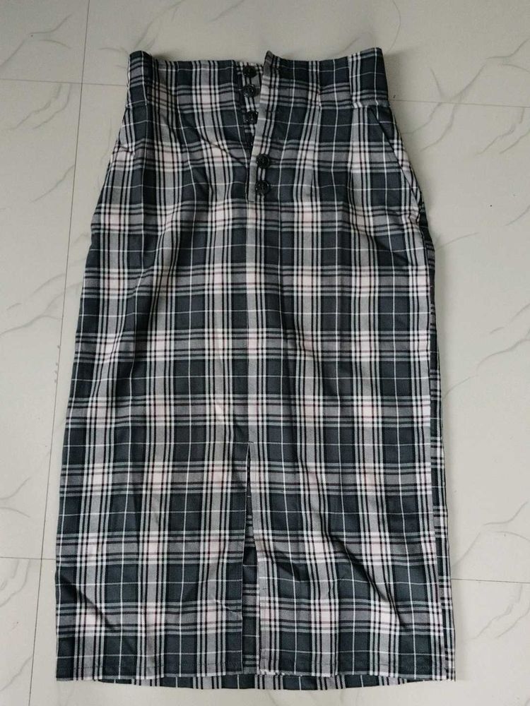 Grey Midi Skirt