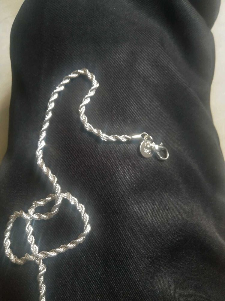 fine Silver Rope Chain Necklace for men or women