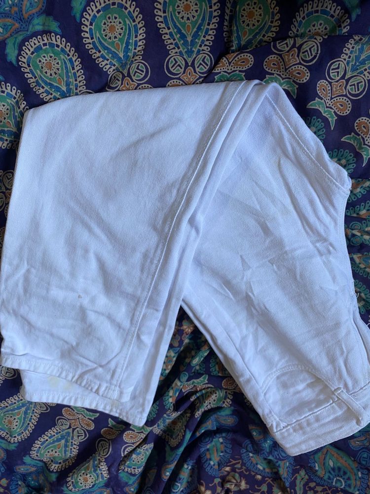 White Straight Leg Jeans